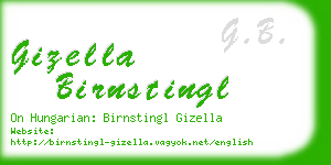 gizella birnstingl business card